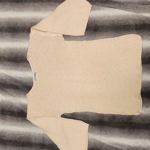 Penrose Vintage Cream Knit Sweater Bell Sleeves 100% Cotton Women's Size Medium